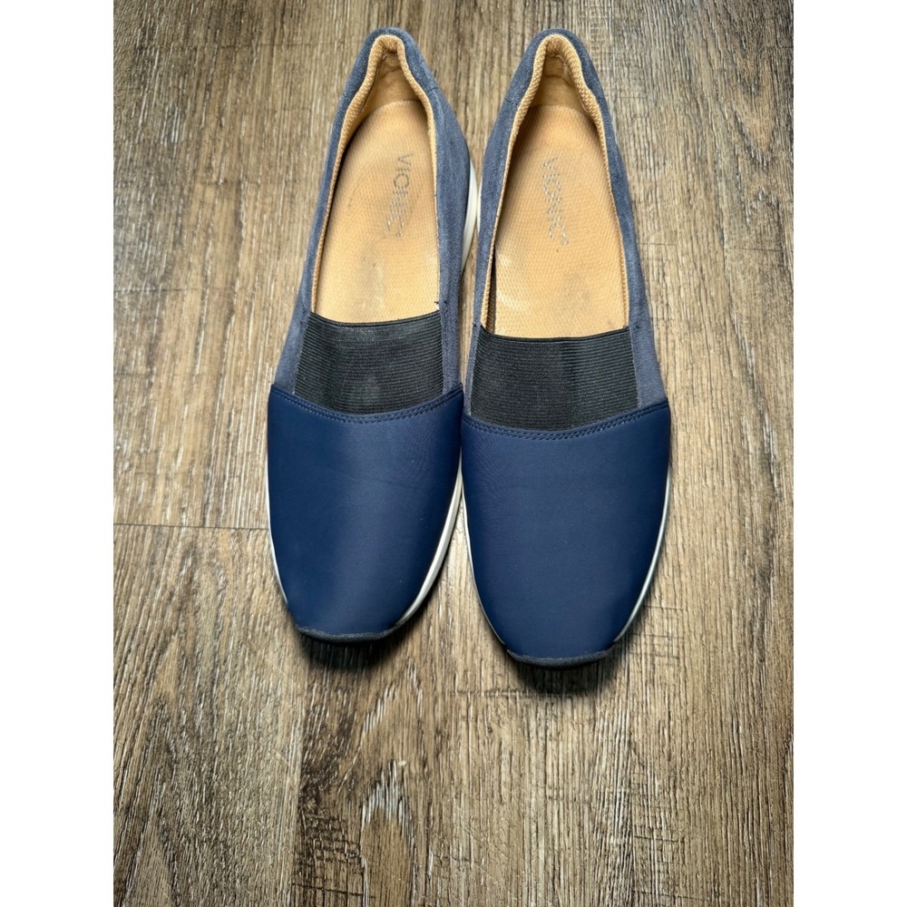 Vionic Cameo Navy Blue Suede Slip On Sneakers Shoes Womens Size 10 10010028